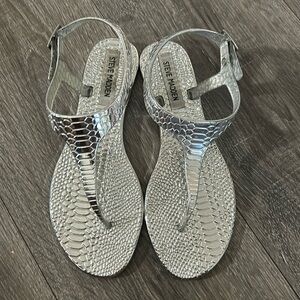 Sliver Steve Madden sandals size 7